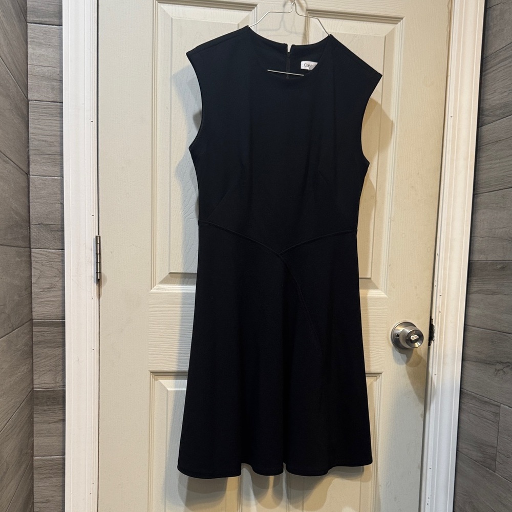 Calvin Klein Black Sleeveless A-Line Dress - Picture 2 of 6